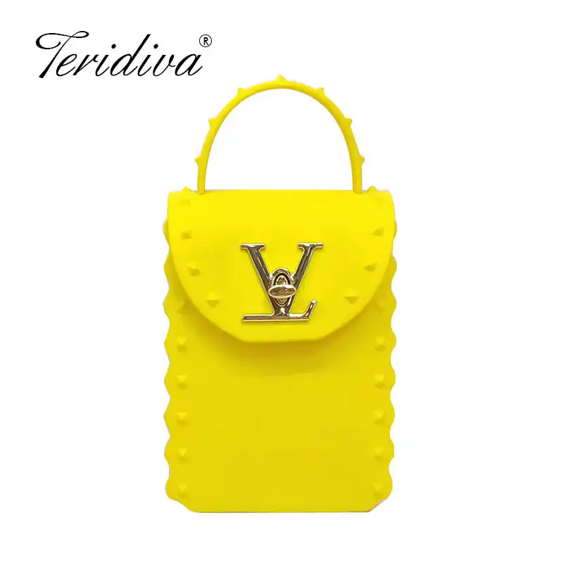 yellow jelly purse