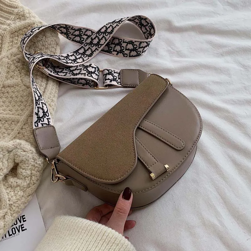 

Wide shoulder strap wild Saddle bag women's bag autumn winter messenger crossbody bags for women 2020 Shoulder Bag сумка женская