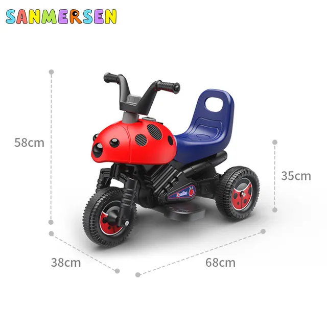 2-6 Years Children's Electric Tricycle Motorcycle Cute Insect Charging Motorcar Baby Three Wheels Bike Ride On Cars For Kids 6