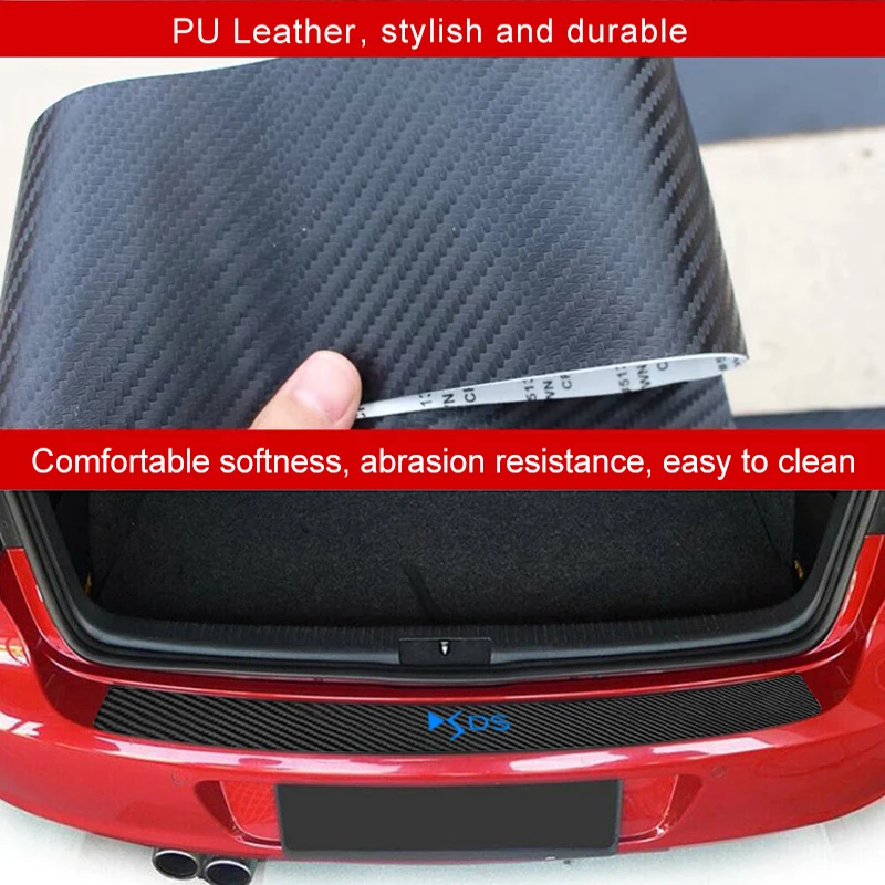 Багажник автомобиля задний бампер Защита PU Pad для Citroen DS аксессуары углеродного волокна вид наклейки