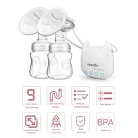 YOUHA Electric Breast Pump Portable Automatic Hans-free Double Breast Pumps Silicone Breast Pump Baby Breastfeeding Accessories 2