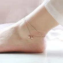 JL2 корейский стиль ножной браслет Универсальный студенческий колокольчик многослойный ножной браслет маленькие ювелирные изделия