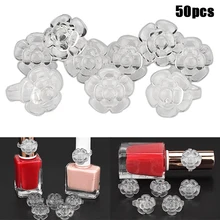 50 шт. Роза Форма лака для ногтей кольцо для демонстрации прозрачный цвет дисплей инструмент QS888