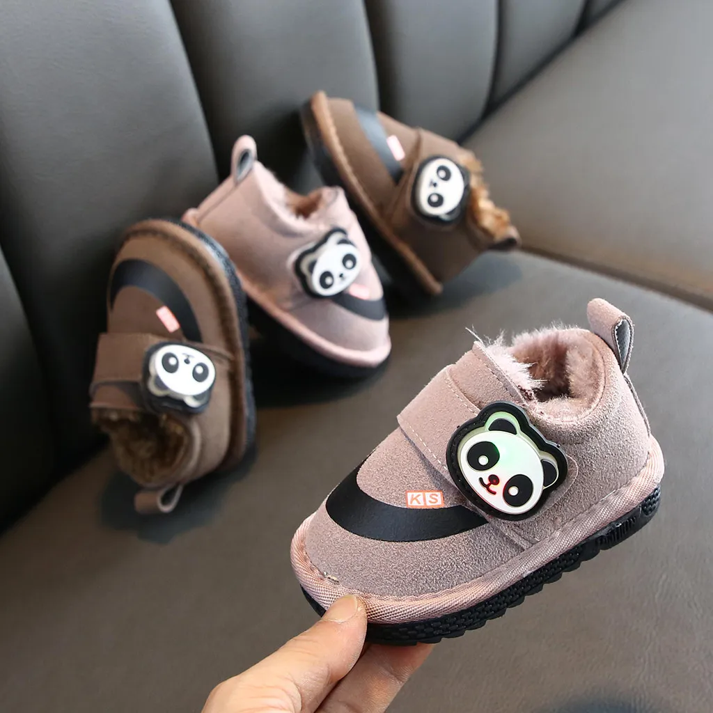 Baby Girls Boys LED Shoes Boots Infant Winter Cute Cartoon Light Sport Luminous Warm Sneakers schoenen kinderen |