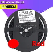 1 катушка 3000 шт Красный 1206 SMD светодиодный диоды для подавления переходных скачков напряжения светильник горячая распродажа
