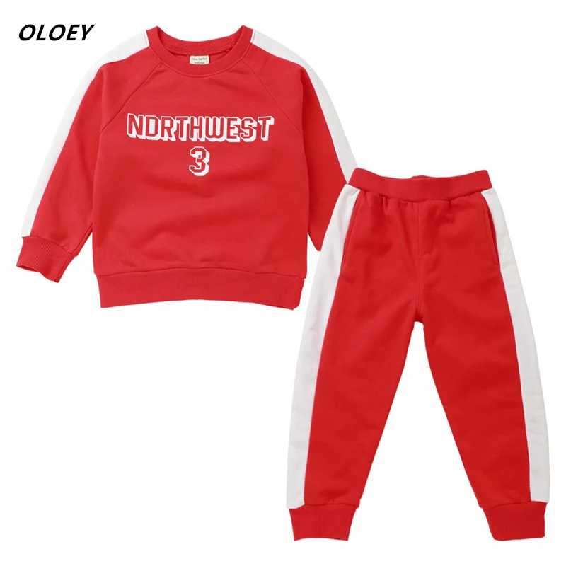

Sweater Children's Suit Autumn Casual Children's Clothing Two-piece Set Boy And Girl Clothes Long-sleeved Cotton Sweatshirt