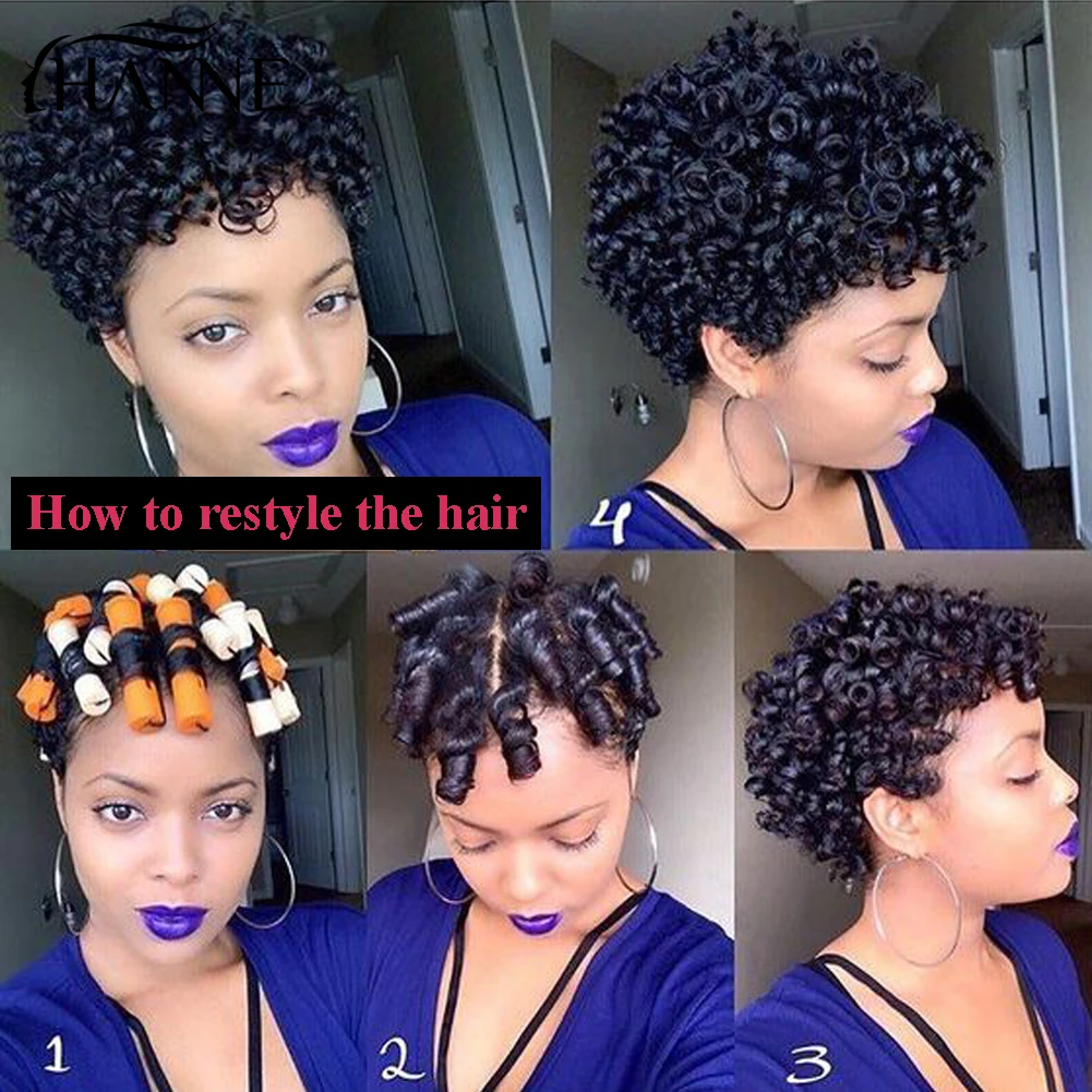 Hanne Short Afro Curly Wig Human Hair Wigs For Black Women Remy Brazilian  Spiral Curl Hair Afro Kinky Curly Human Full Wigs - Wigs - AliExpress