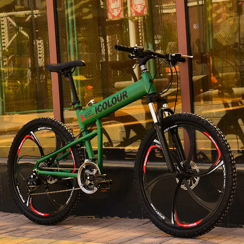 Mountain Bike Aluminum Alloy 26 Inch Shift Folding Shock Absorption Man and Woman Adult Student Bicycle Mountain Bike Aluminum Alloy 26 Inch Shift Folding Shock Absorption Man and Woman Adult Student Bicycle