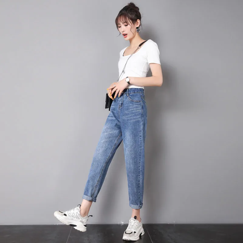 

Boyfriend Jeans for Women with High Waist Push Up Large Size Ladies Jeans Jeans Woman Mom Jeans Pants Denim 4xl 2019