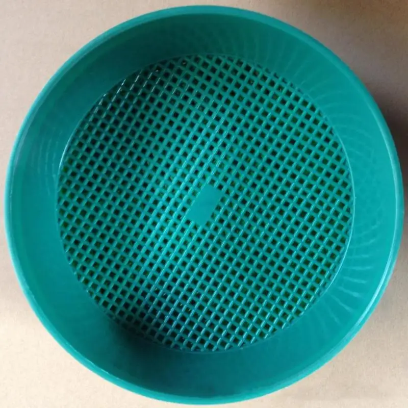 Plastic Garden Sand Sieve Riddle Green For Compost Soil Stone Mesh Round Garden Soil Sieve Pan Sand Sifter for Small Gravel Sand