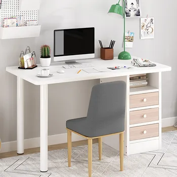 

Pure color computer desk laptop learning computer desk workstation home office furniture computer desk with drawer computer desk