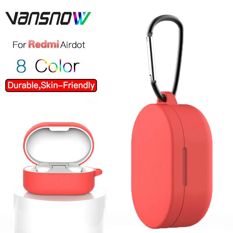 

For Xiaomi Redmi Airdots Case /Global Version Redmi Airdots "Mi True Wireless Earbuds Basic Silicone Protect Case with Hook