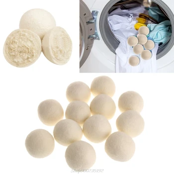 

1 x 6cm Wool Dryer Balls Drying Fabric Softer Luandry Home Washing White Jy29 20 Dropship