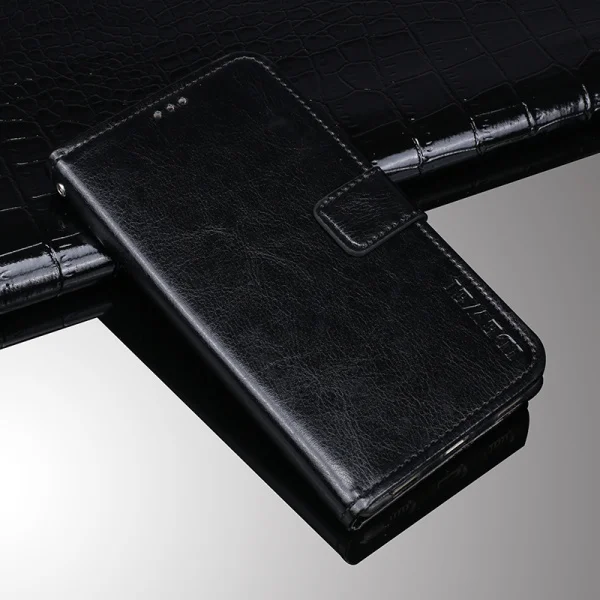 Чехол-книжка для Motorola Moto G8 Plus, деловой кожаный чехол для телефона, чехол для Moto G8 Plus, чехол со слотом для карт, аксессуары - Цвет: Черный