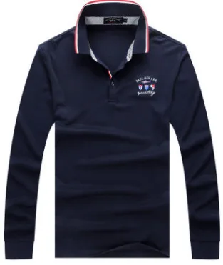 Аэронавтика Зима Новая Акула Slim Fit с длинным рукавом Поло рубашка Ralp Eden Мужская парка повседневные Акула мужские рубашки поло - Цвет: 6208 Navy Blue
