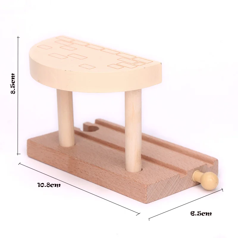 wood station Plastic Gray Straight Track Tunnel Wooden Train Track Accessories Track Train Slot Wood Railway Toys bloques de construccion - Цвет: wood station