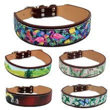 

Hot dog collar trend leather pet collar Pu For Small Medium Large Dogs Pet Collar pet supplies Neck Strap