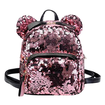 

2019 Shining Women Sequins Backpacks Teenage Travel Large Capacity Bags Portable Party Mini School Bags Shoulder Bag Mochilas