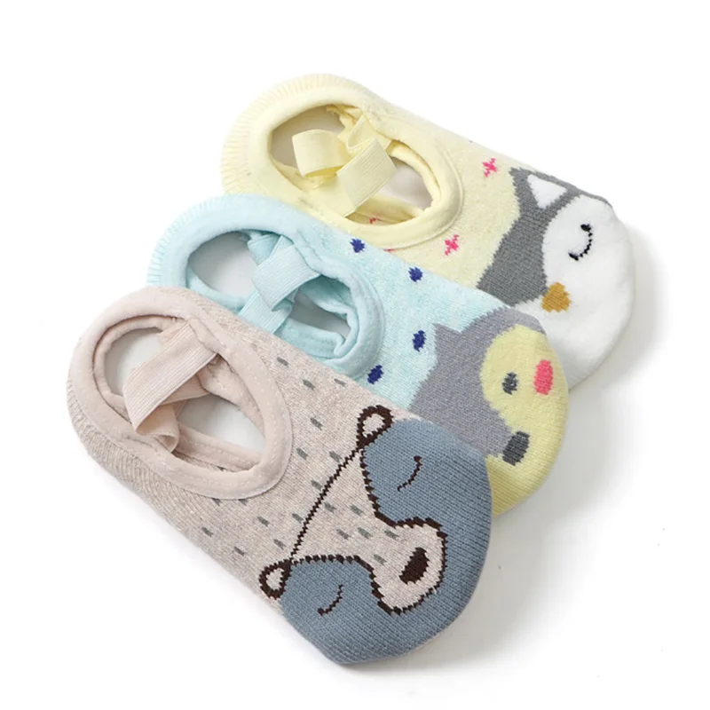 6 шт = 1 комплект для малышей, для мальчиков и девочек дышащие носки с мультяшным рисунком одежда осень-зима; весенние хлопковые носки; теплые нескользящие носки-тапочки для новорожденных детские носки