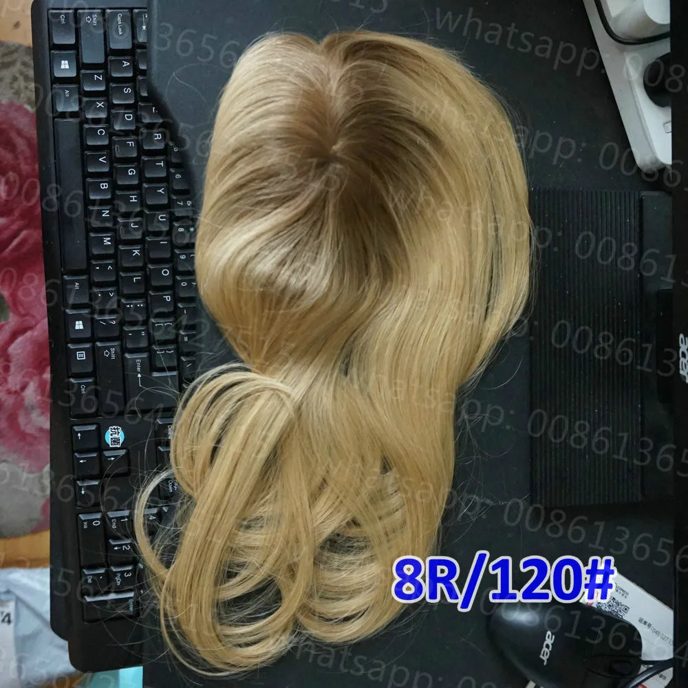 Hstonir, блонд, 613, женский парик, зажим, топ, шиньон, моно, парики, европейские волосы remy, закрытие, TP04