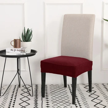 

Modern Stretch Polyester Dining Chair Seat Cover for Kitchen Seat Protector
