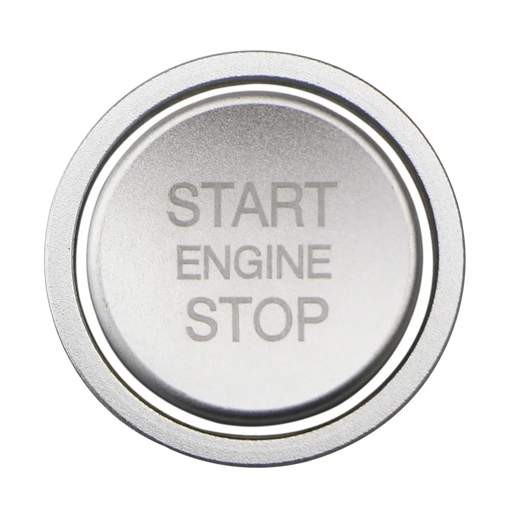 2 шт./компл. кнопка запуска и остановки двигателя автомобиля кольцо устройство зажигания круг Накладка для VW Golf 7 MK7 GTI R Jetta Arteon Passat B8 - Название цвета: Silver