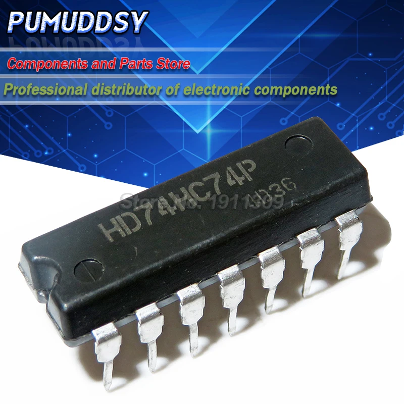 10 шт. SN74HC74N DIP14 SN74HC74 DIP 74HC74 новый и IC | Электронные компоненты принадлежности
