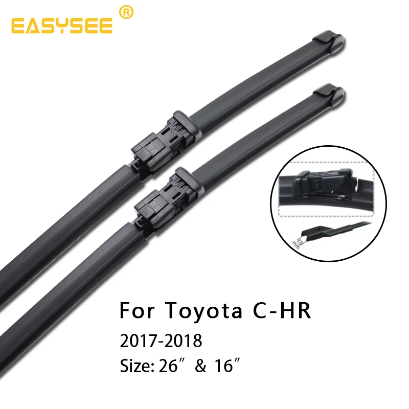 Windscreen windshield wiper Blades for Toyota C-HR( CHR) Fit Push Button Arms