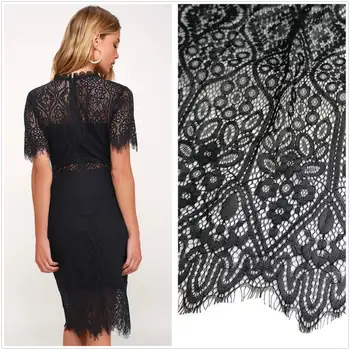 

Remarkable Soft Eyelash lace Fabric, Floral Geometry Chantilly fabric for Boho Wedding dress, Prom, Kimono, Rehearsal dinner