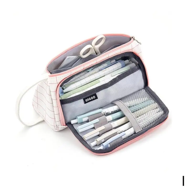 I Large pencil case quality large-capacity pencil case case supplies pencil bag stationery stationery supplies - Цвет: I