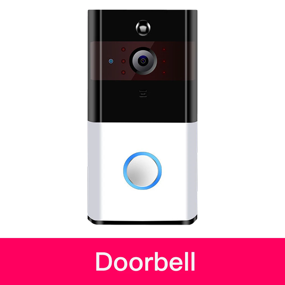 Doorbell(No Chime) Wi-Fi беспроводной видеодомофон 720P с курантом и батареей видео в режиме реального времени двусторонний разговор ночное видение PIR Обнаружение движения - Color: Doorbell(No Chime)