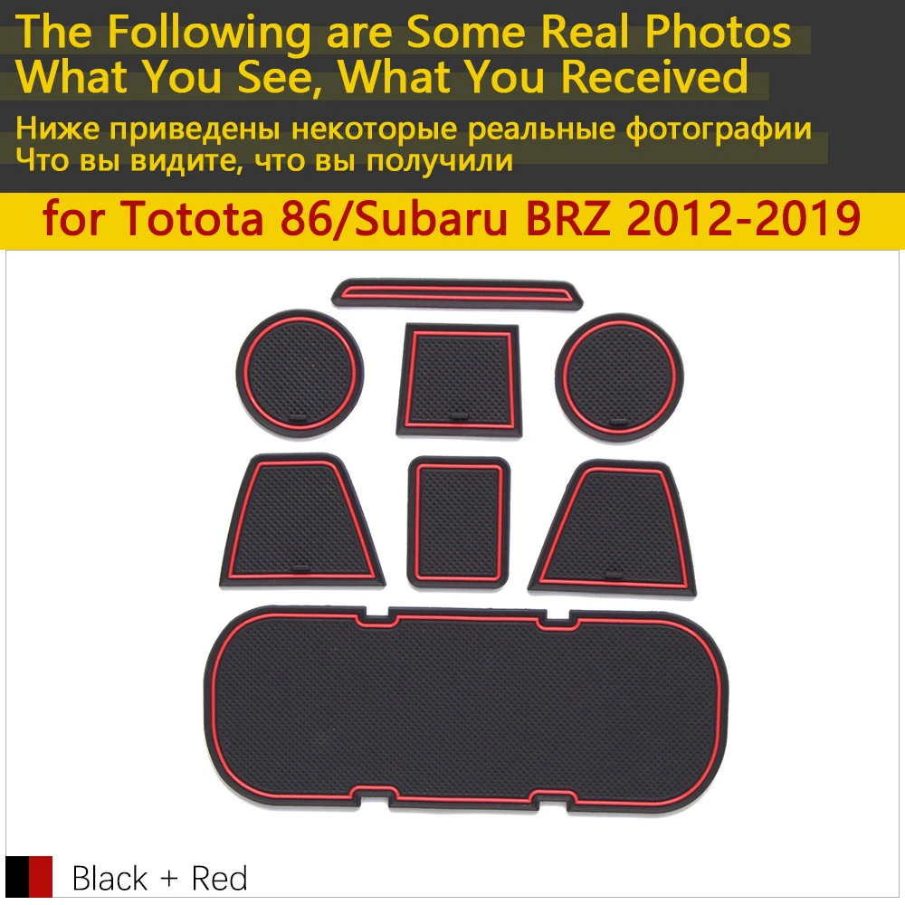 Beste Anti Slip Rubber Cup Kussen Deur Groef Mat voor Toyota 86 Subaru BRZ GT86 FT86 Scion FR S 2012 ~ 2019 Accessoires mat voor telefoon