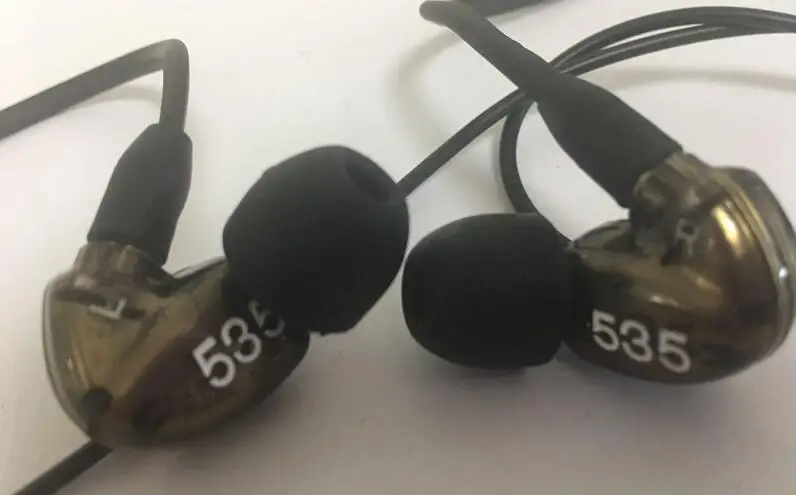 SE535 Hi-fi słuchawki stereo SE 535 redukcja szumów 3.5MM w słuchawkach dousznych oddzielny kabel słuchawkowy czerwony brązowy