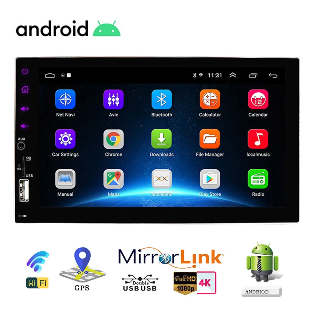Автомагнитола 2DIN Android 9 1 GPS навигация для Volkswagen Nissan Hyundai Kia Toyota 7 дюймов