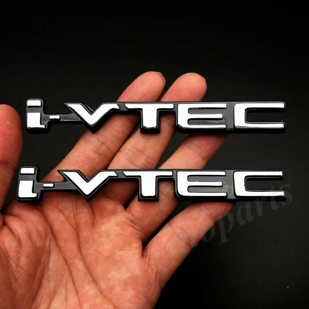 

2pcs i-VTEC Car Trunk Rear Tailgate Emblem Badge Decal Sticker Turbo 220 370