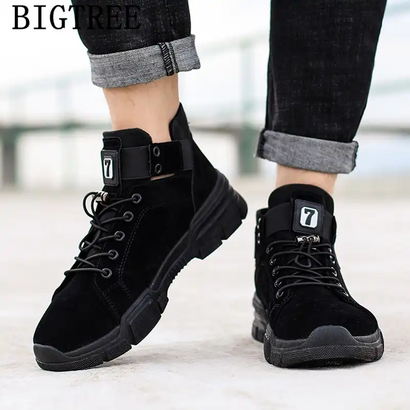 botines negros para hombre