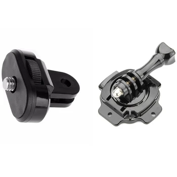 

2 Pcs Accessories: 1 Pcs 360 Degree Rotation Helmet Mount With Screw Glue & 1 Pcs 1/4 Inch Screw Mini Tripod Adapter