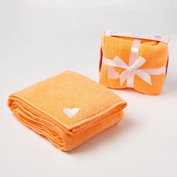 

Baby gift towel "Baby Ya" 100x150 cm, color peach, 340 g / m2