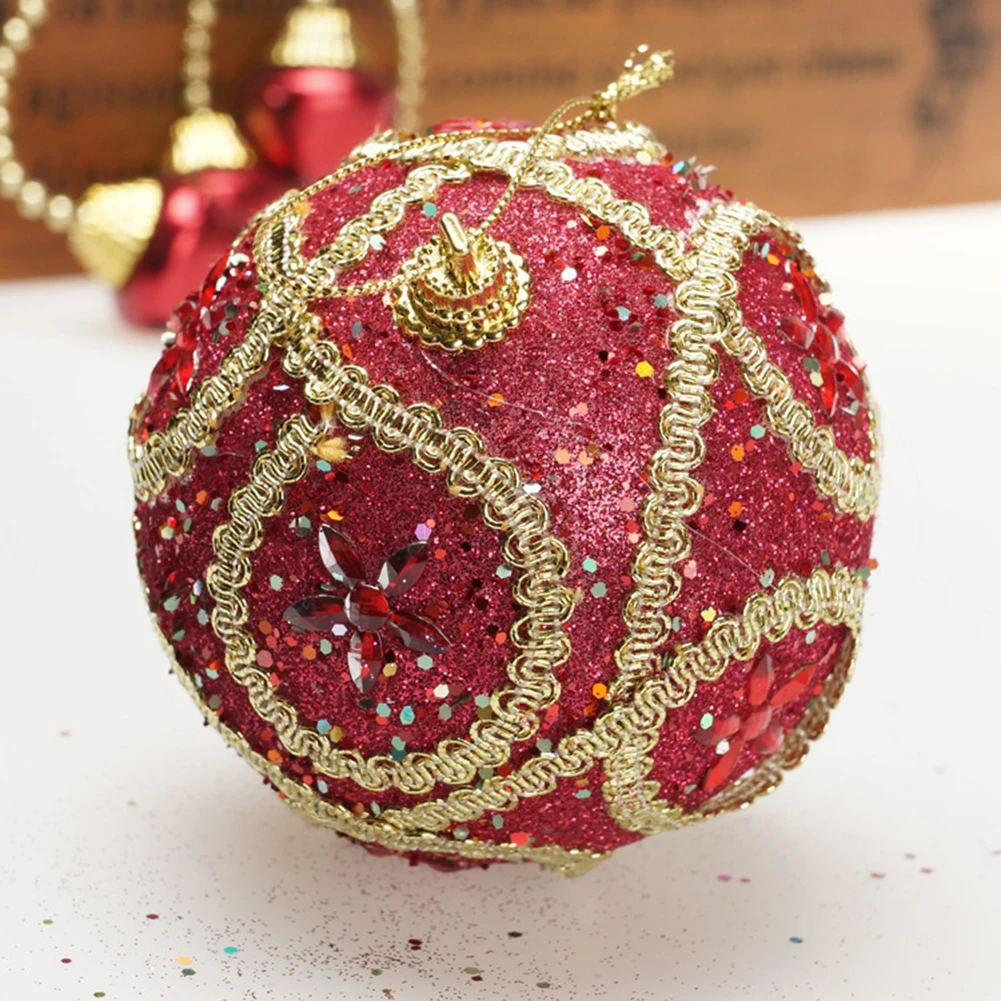 Легкий Блестящий пенопластовый шар-безделушка Рождественская елка подвесное праздничное украшение поставляется с собственной вешалкой легко повесить