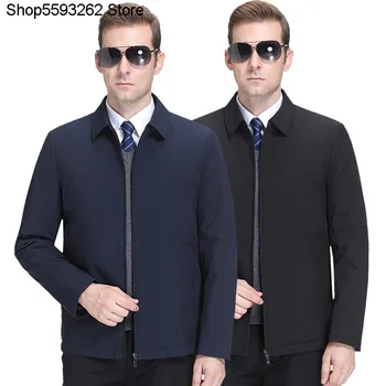 

Season Men's Wear Cotton-padded Jacket 2020 Lapel Coat Light And Thin Business Middle Age Men Cotton-padded Jacket Father Pack