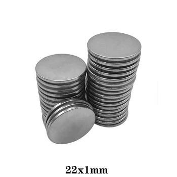 

5~150pcs 22x1 mm Strong Cylinder Rare Earth Magnet 22mm X 1mm Fridge Round Neodymium Magnets 22x1mm N35 Powerful Magnetic 22*1