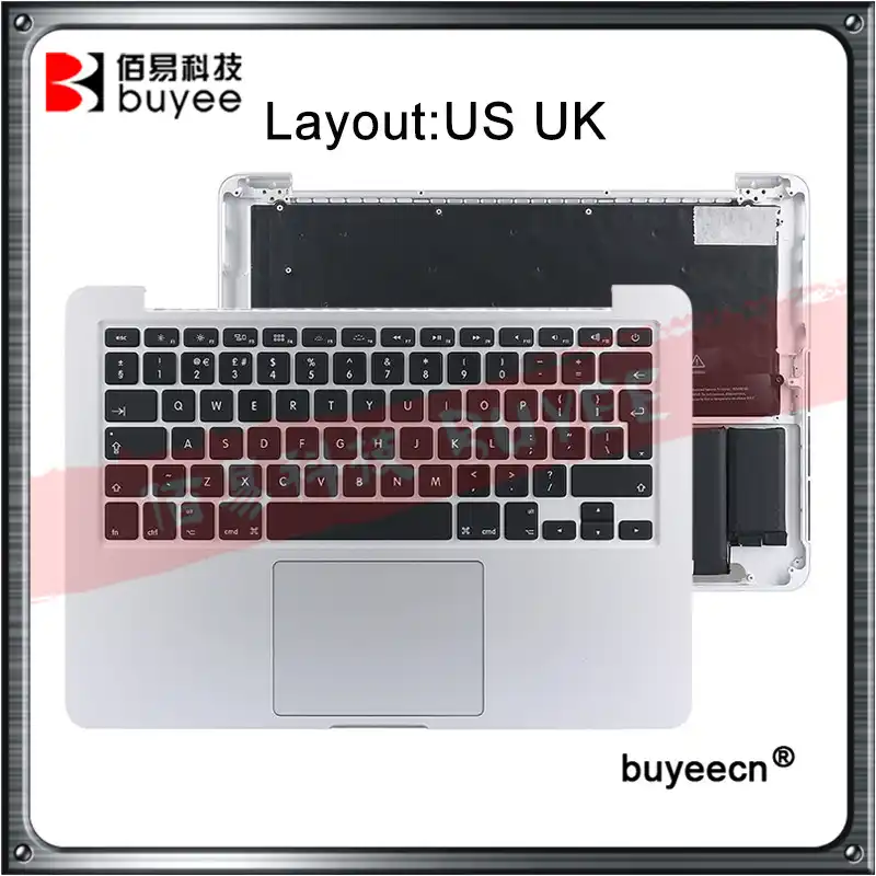 Original New A1502 Topcase Us Uk Keyboard Backlight Trackpad Battery For Macbook Retina Pro 13 3 15 A1502 Laptop Top Case Keyboard With Backlight Keyboard Replacementus Keyboard Aliexpress