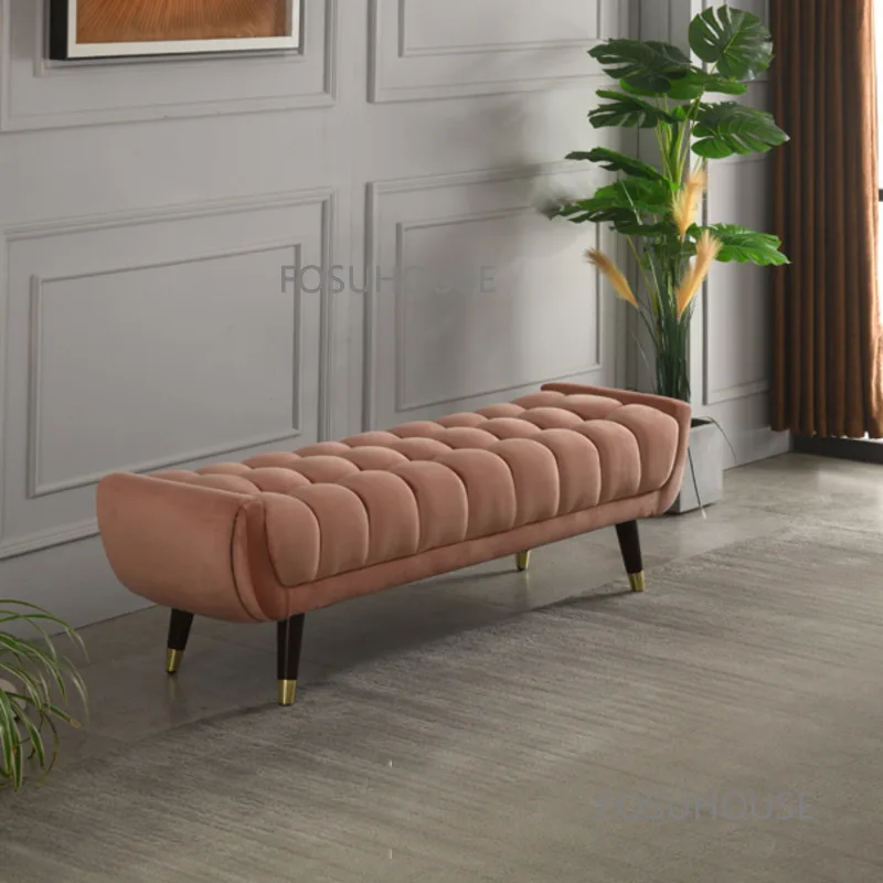 Nordic Sofa Stool Cloakroom Living Room Bench Clothing Store Shoe Changing Stool Bed End Sofa Cushion