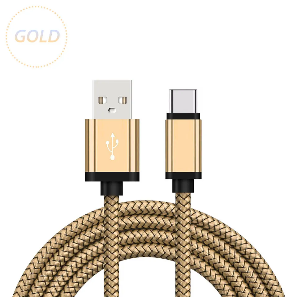 Тип usb C зарядный кабель для передачи данных для samsung Galaxy S8 S9 A8 A80 A50 A5 A7 1/2/3 М длинные мобильного телефона Зарядное устройство короткие шнуры - Plug Type: gold Type C