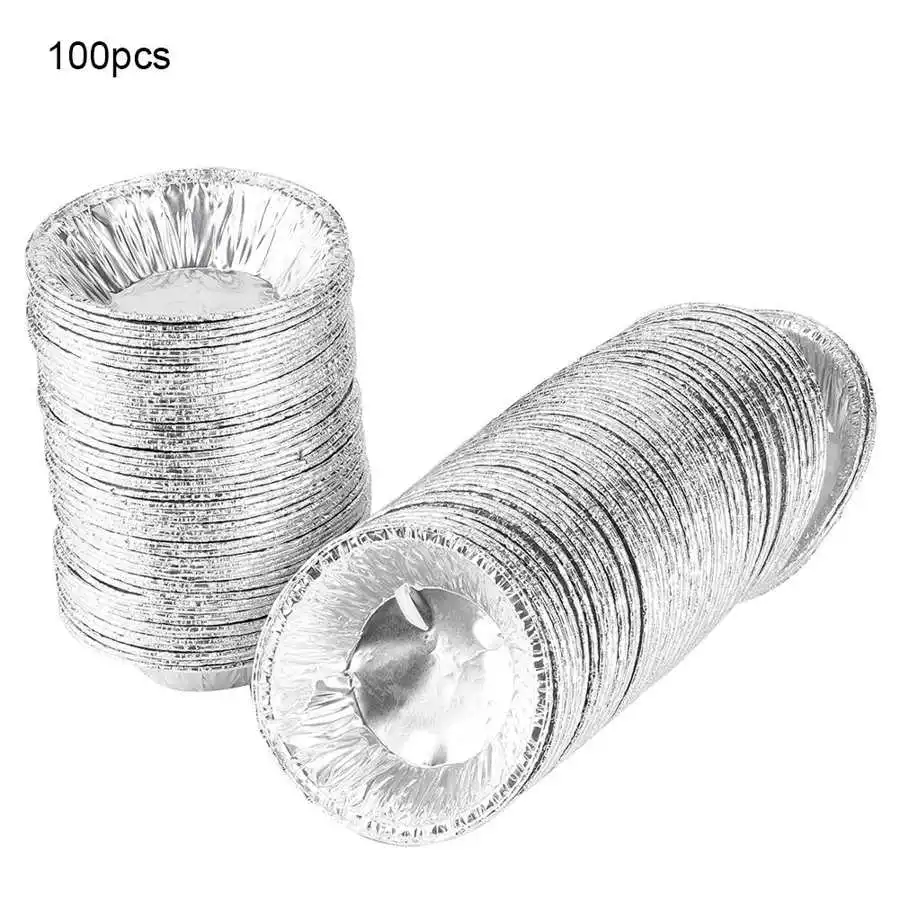 100PCS Non-Stick Egg Tart Mold Cupcake Cake Cookies Tin Mould Case Cup Kitchen Baking Tool |