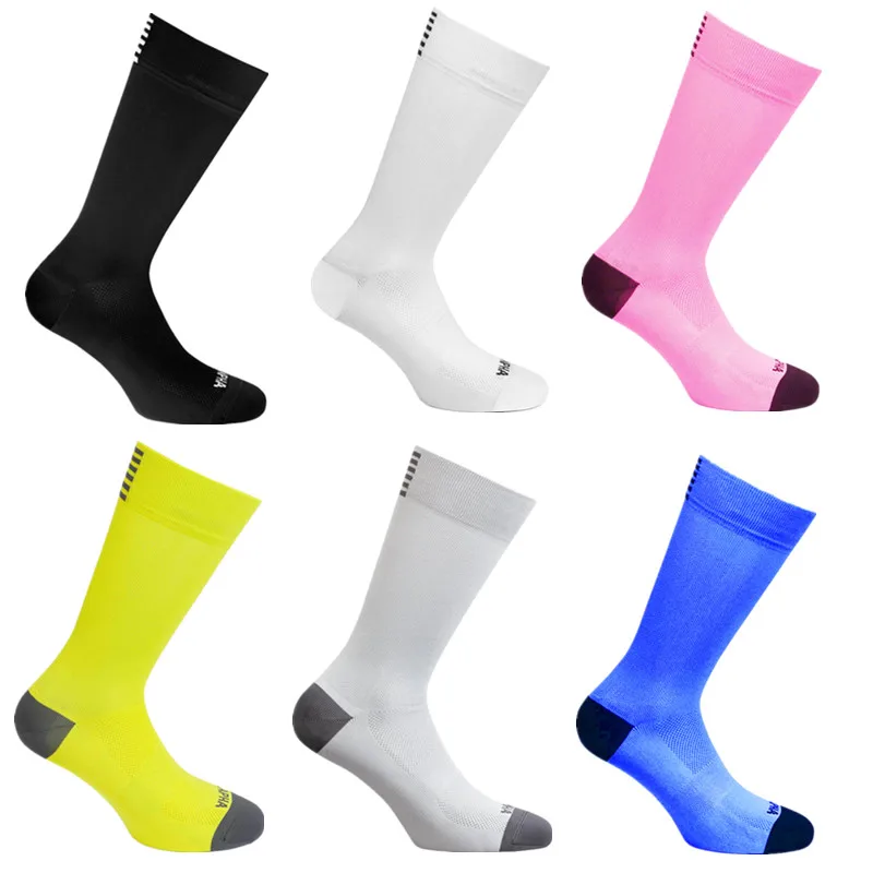 Solid color cycling socks High Quality compression socks men and women Sports soccer  basketball socks