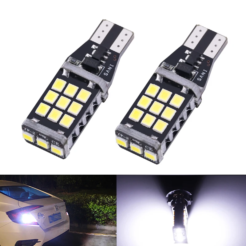 

2pcs Universal T15 T16 W16W Led Bulbs Reverse Backup Lights CANBUS NO OBC ERROR 912 921 Super Bright Led Car Tail Lights 1200Lm