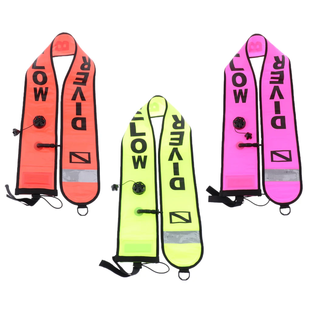 

Diver Signal Marker Inflatable Tube with Plastic Clip for Diving Snorkeling Underwater Safety Signal Buoy Float for Water Sports