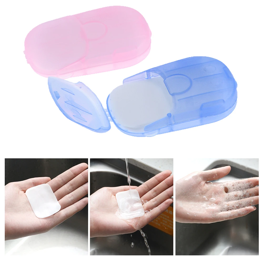 Boxed soap paper portable hand-washing tablets mini soap paper hotel travel disposable