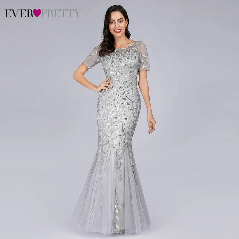Elegant Lace Prom Dresses Long Ever Pretty Sequined Mermaid Saudi Arabian Clothing 2020 Sexy Gold Formal Evening Party Gowns